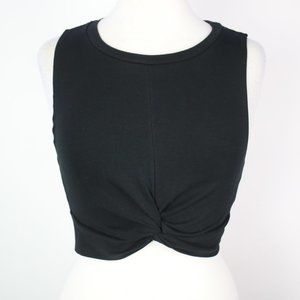 Zara Womens Medium Twist Front Sleeveless Crop Tank Top